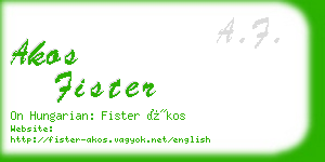 akos fister business card